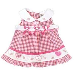 Angel Face Sleeveless Gingham Dress Bows Hearts